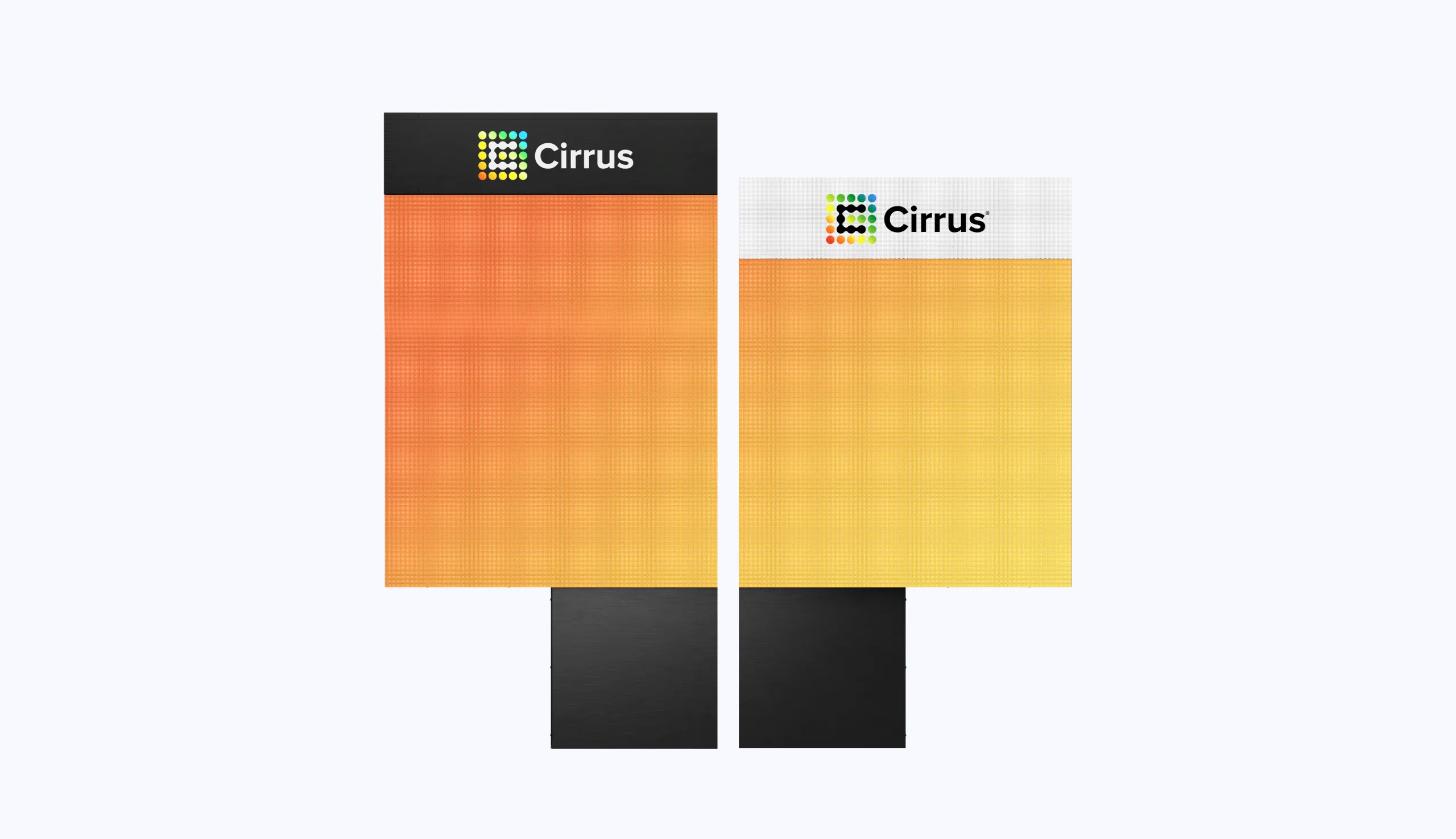 Cirrus display with header