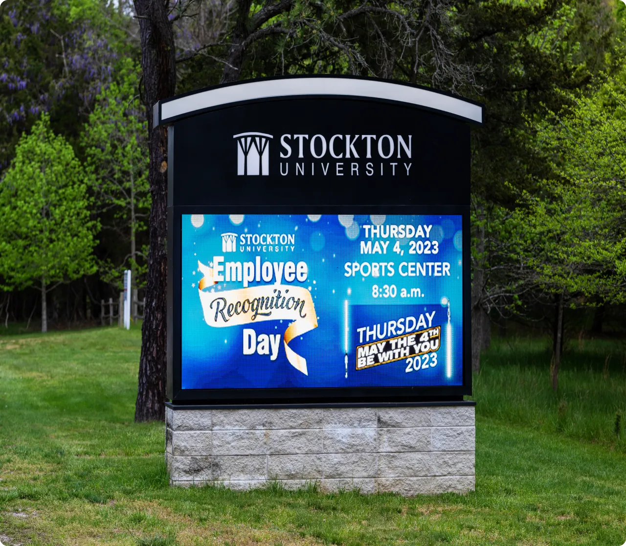 School campus LED sign