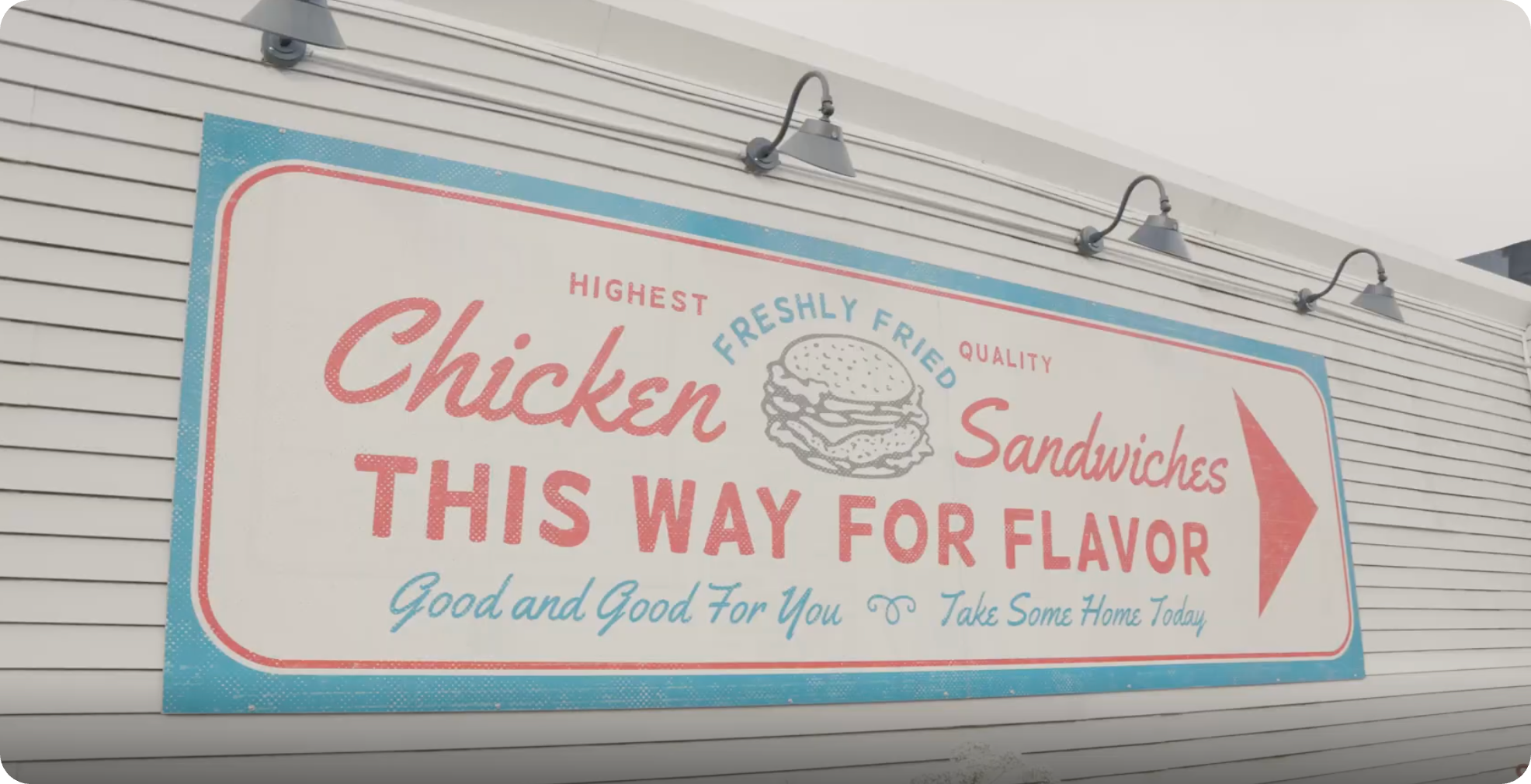Honey's Fried Chicken's old static sign