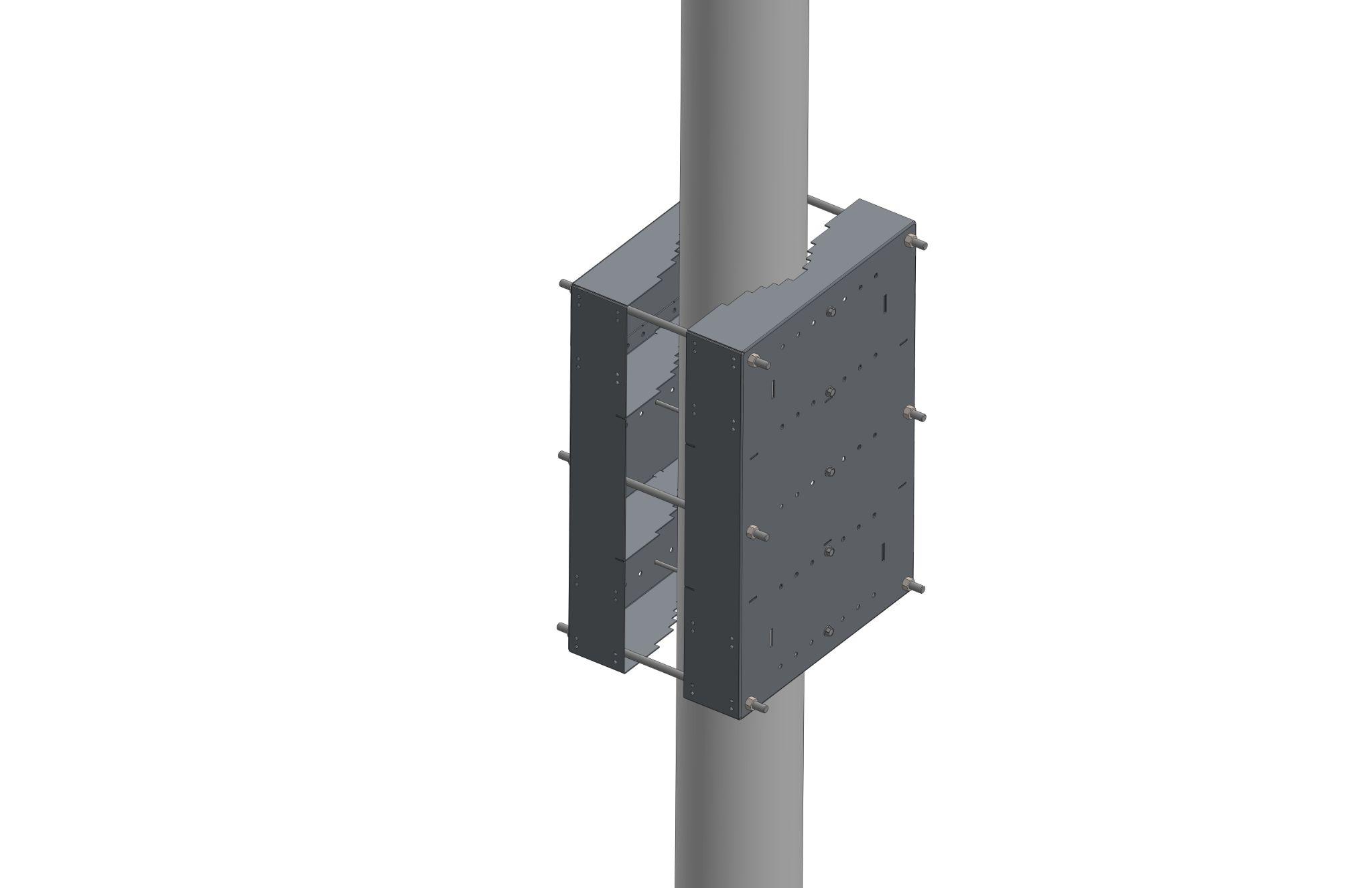 Bracket on a 12 inch square pole