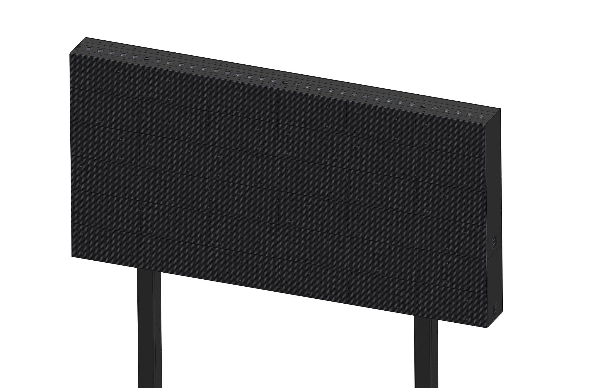 Modular 6 by 12 foot sign on two poles
