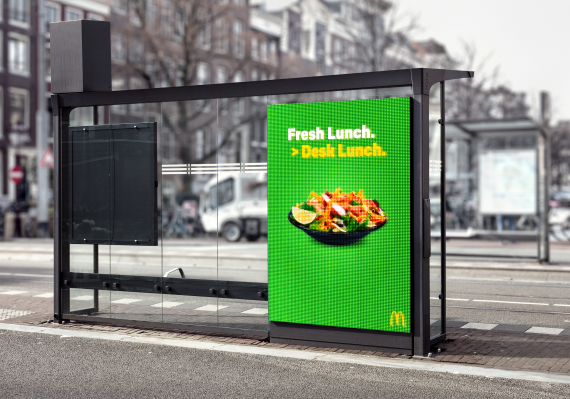 Bus Stop McDonalds Ads 6x4 Single-sided 9mm BladeM